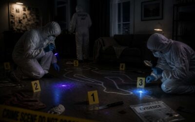 Uncover evidence in a crime scene investigation game.